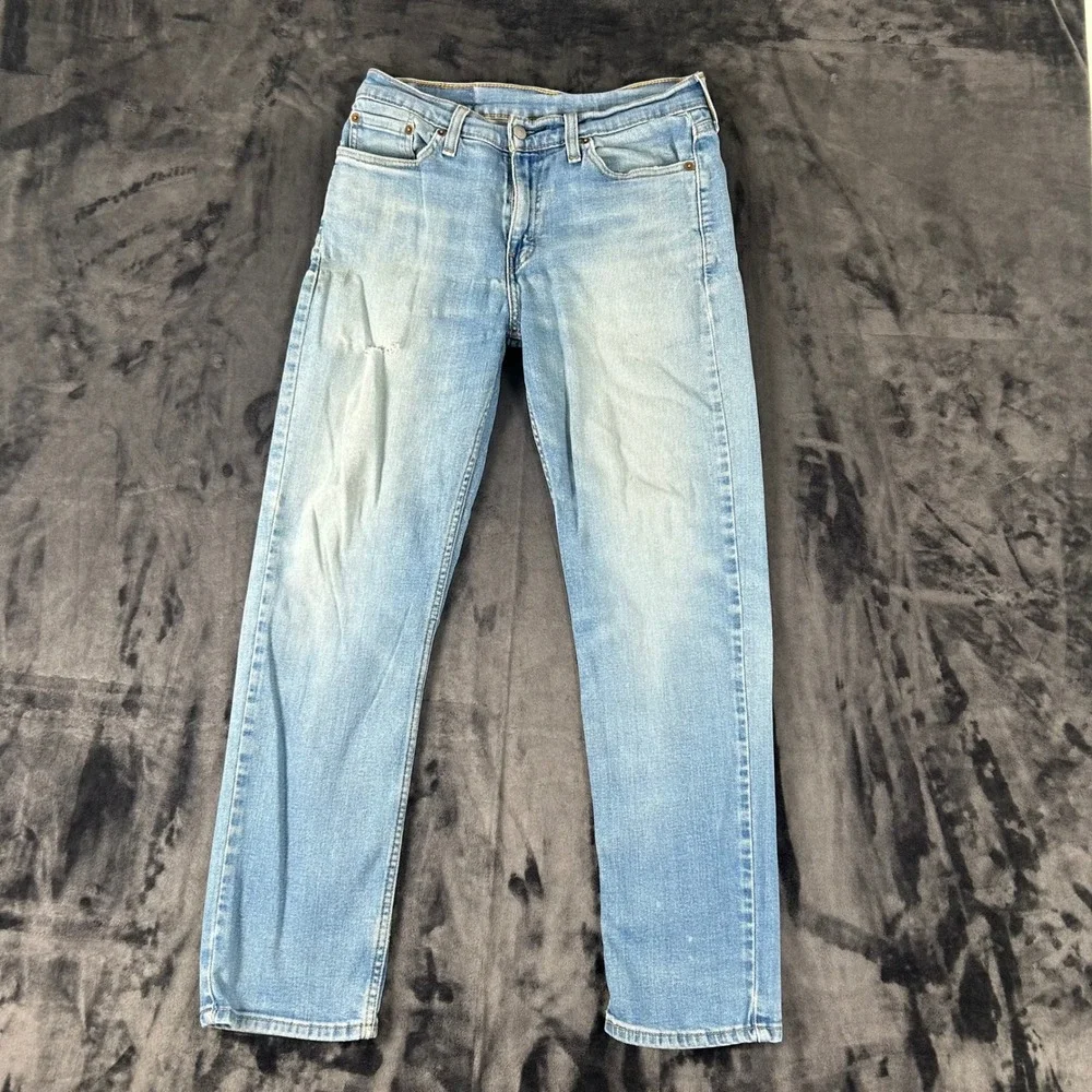 Levi's 514 Straight Fit Jeans Mens 30x30 Light Wash Blue Denim 3537